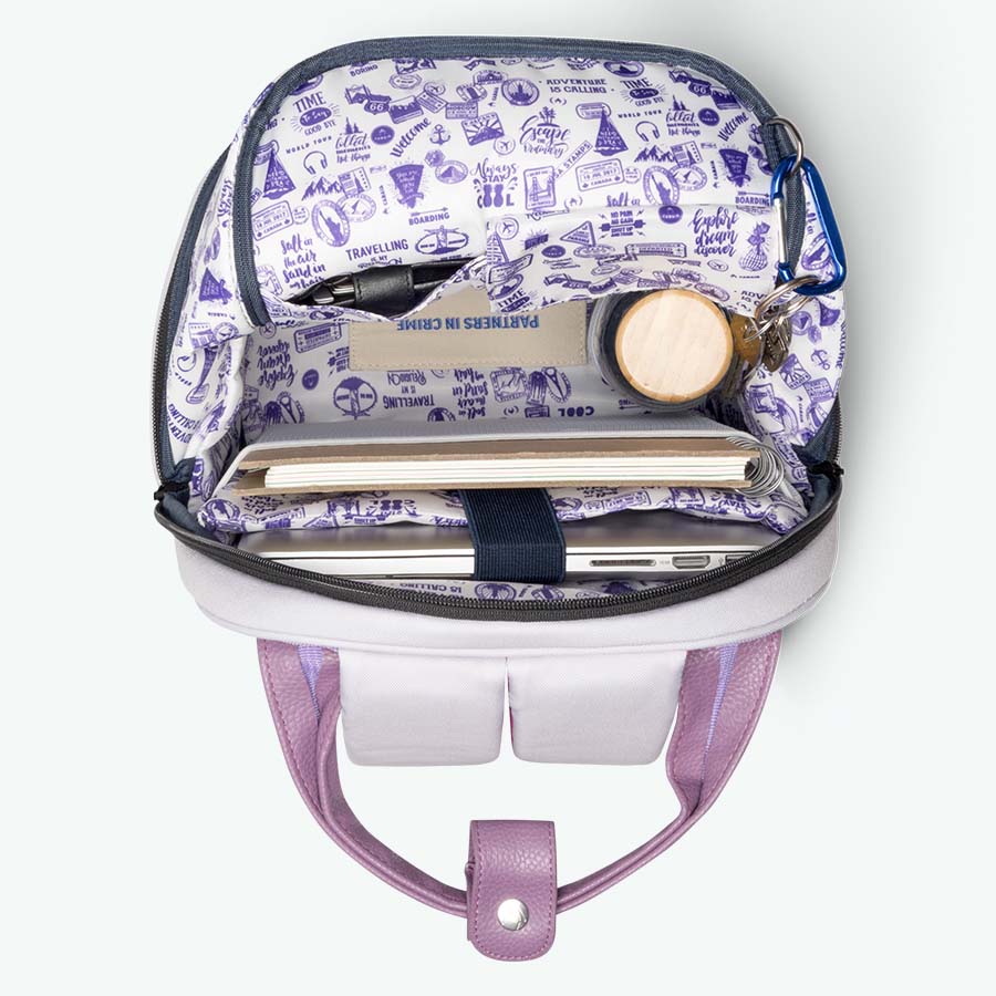 klassisches lila – mittelgroß – rucksack